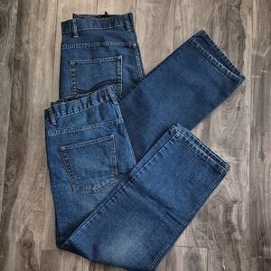 2 Pairs 32x30 Bluenotes "Jake" Men's Straight Jeans